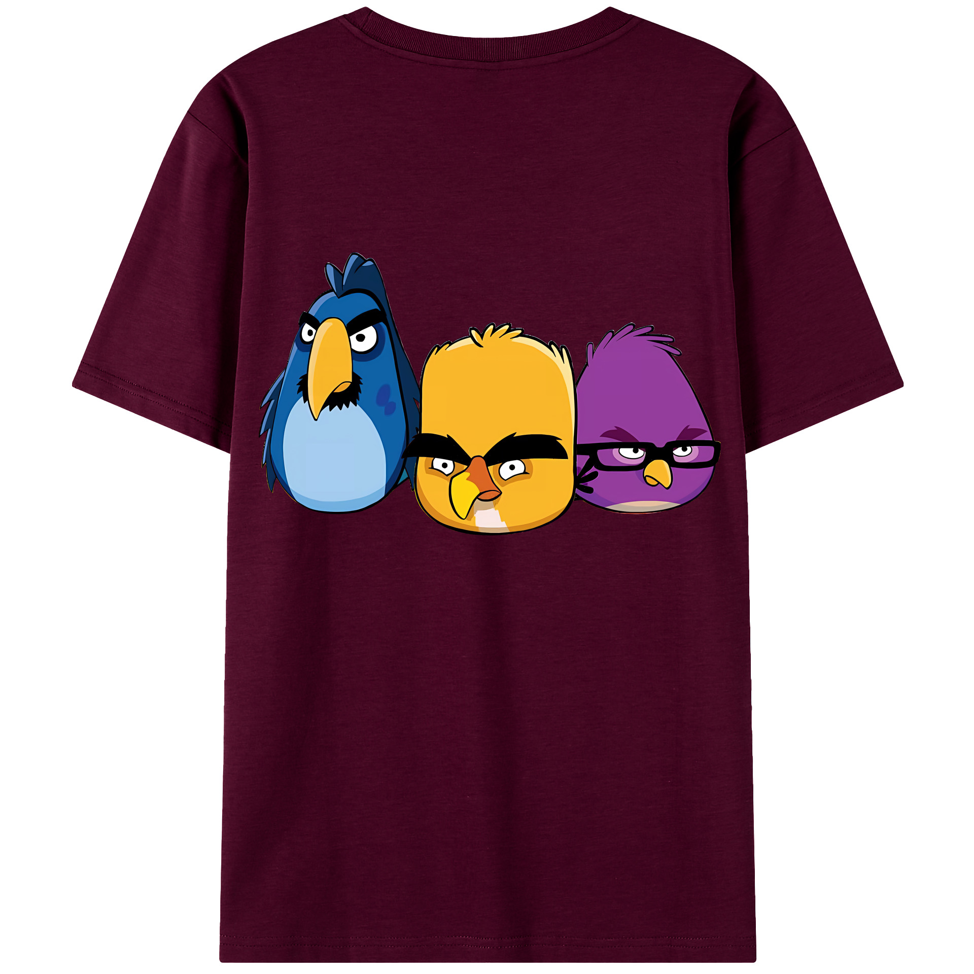 （画像用） Angry Birds アングリーバード レディース半袖Tシャツ(バックプリント)